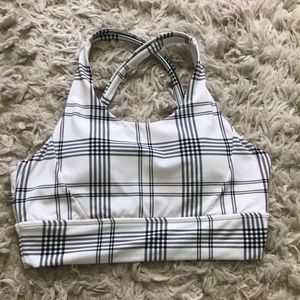 Buffbunny Rosa Plaid Sports bra